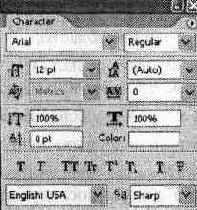 Панель Character